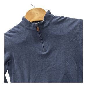 Mizzen Main Sweater Men's XXL Navy 1/4 Zip Pullover Outdoor Sports Golf